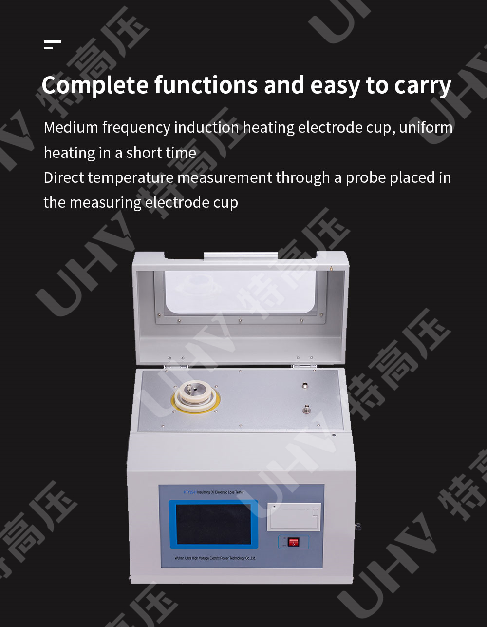 Dielectric loss and volume resistivity tester for insulating oil